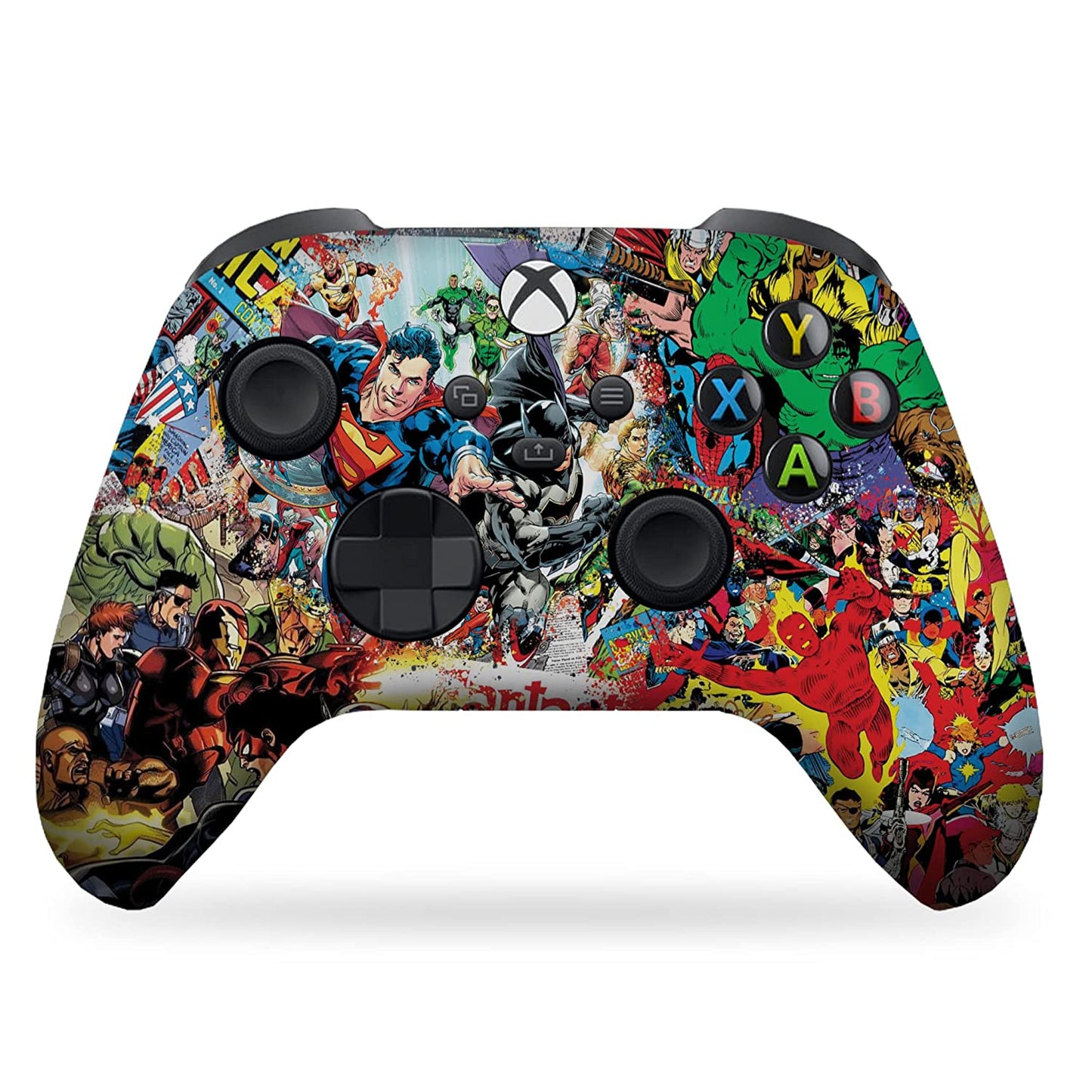 Comics Custom X-Box Controller Wireless Compatible with X-Box One/X-Box Series X/S by | Proudly Customized in USA with Permanent HYDRO-DIP Printing (NOT JUST a SKIN)