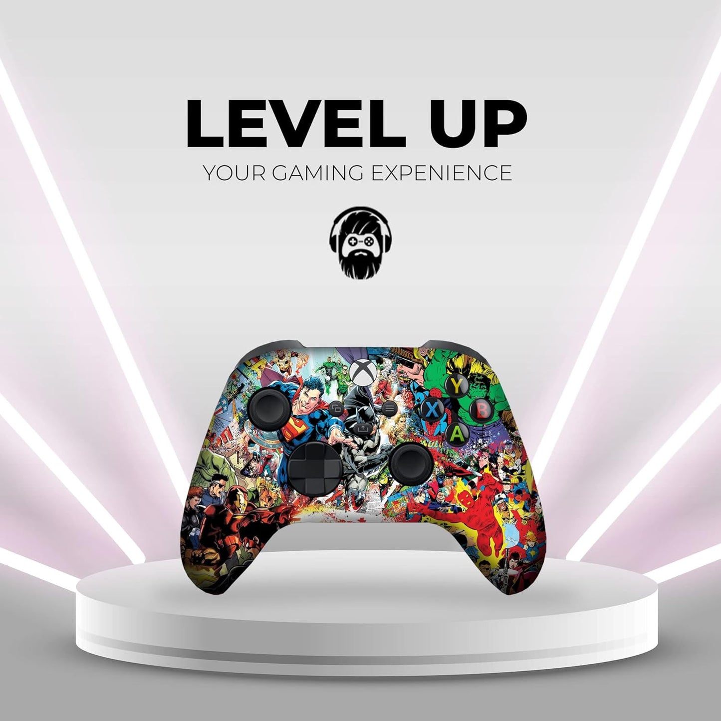 Comics Custom X-Box Controller Wireless Compatible with X-Box One/X-Box Series X/S by | Proudly Customized in USA with Permanent HYDRO-DIP Printing (NOT JUST a SKIN)